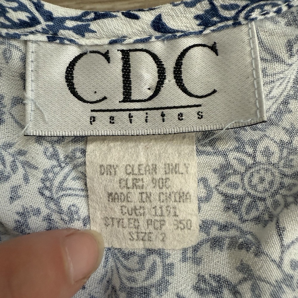 VTG‎ CDC Dress Size 2 Paisley Print Cottagecore Farm Corset Full Button Front - Picture 5 of 14